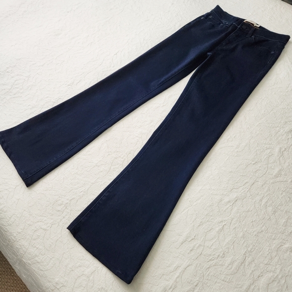 Tory Burch Dark Blue Stretch Bootcut Jeans, Excellent Condition, Size 26 - Picture 16 of 16